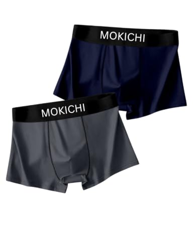 Image of Men's Ice Silk Boxer Briefs Pack of 2 | Ultra Soft Breathable Stretch Trunks | Moisture-Wicking Quick Dry Innerwear