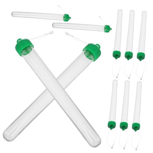 STOBAZA 10pcs Plastic Test Tube Storage Small Vials Mini Vials Sample Tubes Liquid Vials Tiny Bottles Sampling Tubes Little Vials Sample Vials Test Tubes Small Bottle Transparent