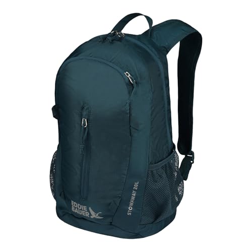 Image of Eddie Bauer Stowaway Packable Backpack | Travel | Outdoor | Lightweight | Foldable | Durable | Ripstop Polyester | 20L - Marine