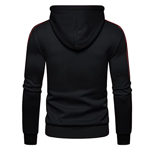 Lu's Chic Men's Hoodies Jackets Fleece Long Sleeve Full Zip Up Sweater Slim Fit Sweatshirt - Image 3