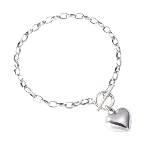 Bracelet fait à la main avec pendentif cœur d'amour pour couples et femmes