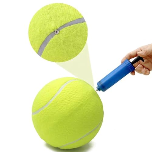 Hunde- Tennisbälle | Tragbarer, übergroßer Tennisball, aufblasbar, interaktives Hundespielzeug, lustige Kinderspielbälle mit Pumpe und Nadel, Welpenball für den Innenbereich-6