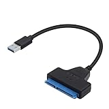 SATA to USB A Cable, USB 3.0 SATA I/II/III Hard Drive Adapter Cable for 2.5 inch SSD & HDD [Optimized for SSD/HDD Data Transfer, Support UASP ] Black
