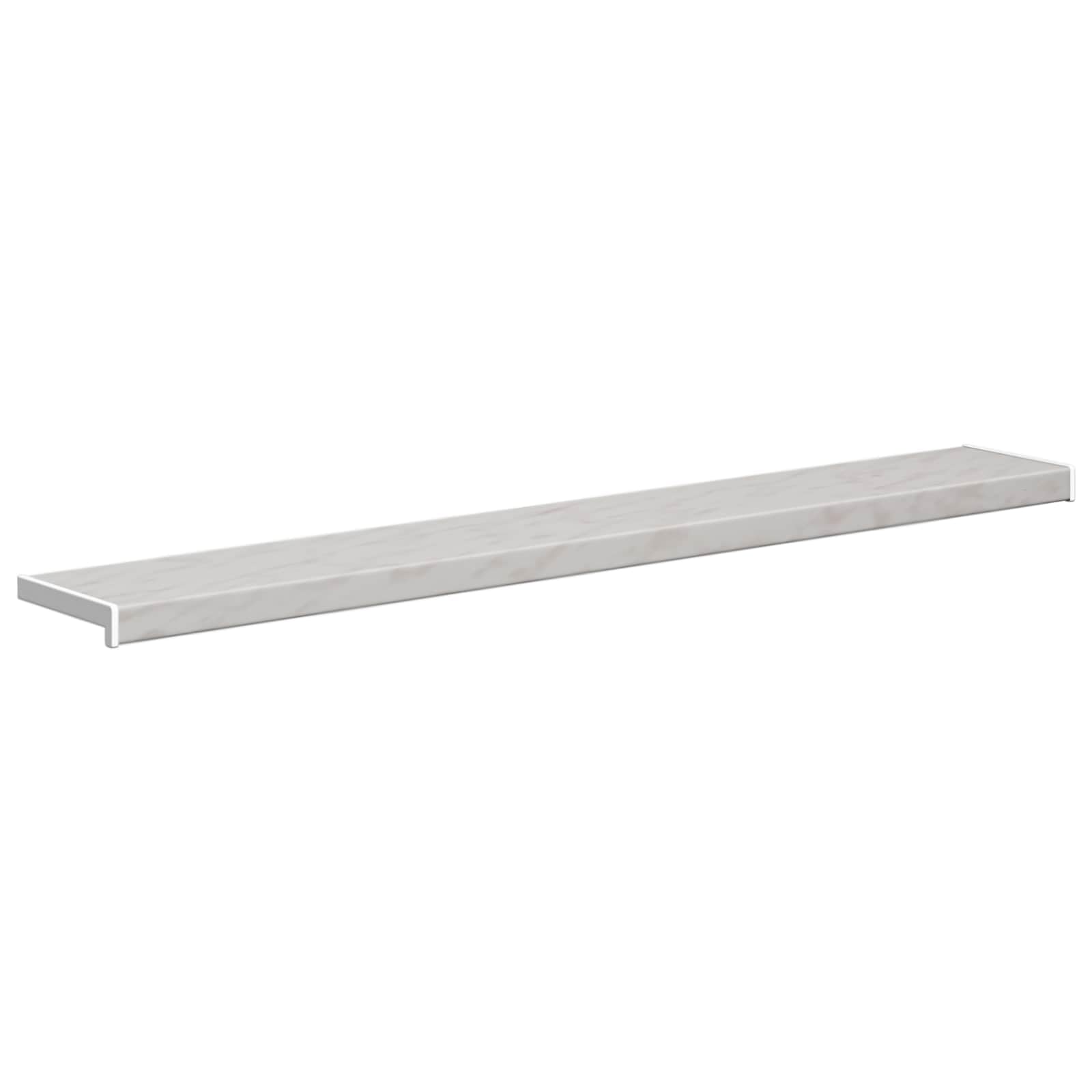 Moderno davanzale in PVC con struttura in marmo, 160 x 20 x 4,5 cm, durevole, resistente all'umidità e facile da pulire, per interni ed esterni