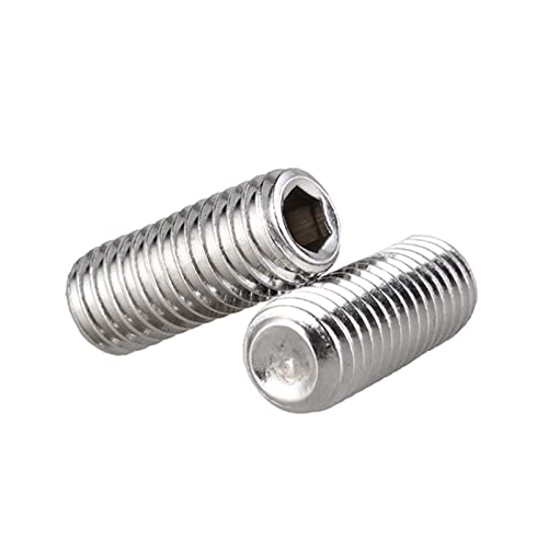ORANXIN Casquillo del zócalo Tornillos de presión Acero inoxidable 304 Zócalo Hexagonal Tornillo Sin Cabeza Perilla Allen M3 x 12mm 50 Pcs Cover