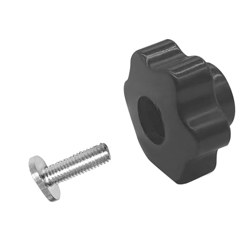 Image of 5 pcs 6-Star Clamping Knobs with 20 pcs M8 1-inch T Slot Bolts fits for T Track Accessories Feather Boards Woodworking jigs and fixtures