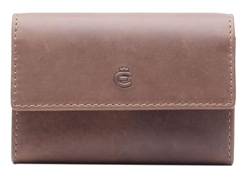 Credit card case Esquire 30160802 en cuir marron de taille compacte 10x6.5 cm