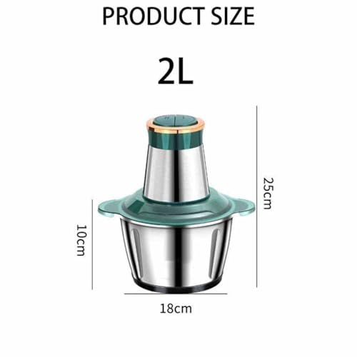 Image of SELLER ZONE Electric Food Processor with 700W Heavy-Duty Motor & 2L Stainless Steel Bowl, 2-Speed Modes for Meat, Vegetables & Onion (Electric Chopper)