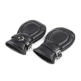 Ultimate Leather Boxing Gloves: Unlock Your Performance with Adjustable Locking Bracelets and Cosplay Bangles (Black)