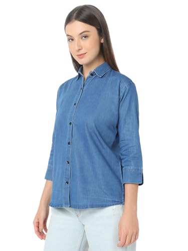 Image of Smarty Pants Women's Denim Formal Shirt.