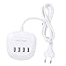 Chargeur USB 4 ports Bureau à domicile Chargeurs mobiles intelligents universels 2.4A 100-240V Charge rapide de bureau(EU plug)