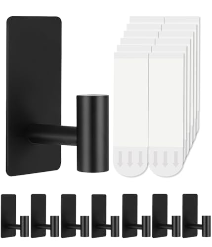 8 Pcs Towel Hooks Heavy Duty for Hanging，Adhesive Wall Hooks