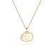 CANEVINKA 18K Gold Plated Natural Scallop Pendant Necklace Dainty Personalized Handmade Layered Charm Summer Beach Necklace Seashell Pendant Thin Cable Chain Necklace for Women