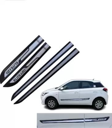 Car Door Side Beading Moulding Silver Black Colour Compatible i 20 All Models (Set of 4 pcs)-image-49