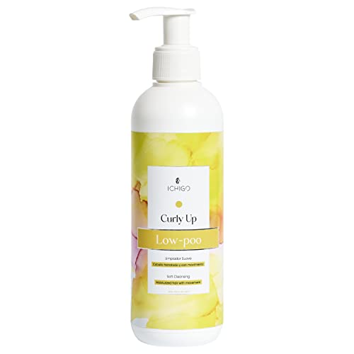 ICHIGO Champú sin sulfatos ni siliconas. Método Curly. Rizos espectaculares y Extra Volumen. 0% Silicones 0% Sulphates 0% Parabens 0% Alcohols. Flexible y nutrido.