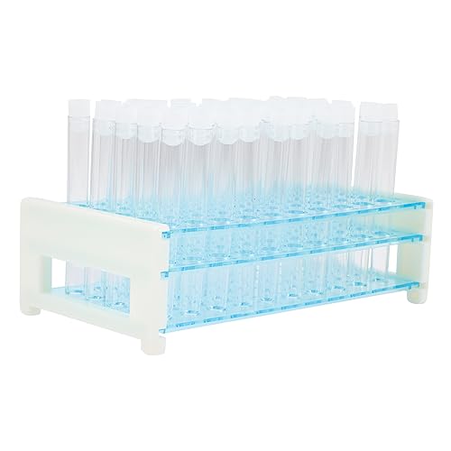 MUCKLILY Lab Tubes 3-Layer Test Tube Display Plastic Test Tube Rack for School and Industrial Use