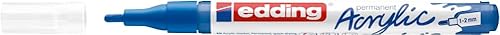 Miniatura 2 de edding 5300 marcador acrílico fino - azul - 1 marcador de pintura acrílica impermeable - punta redonda fina 0.039-0.079 in - bolígrafo de pintura