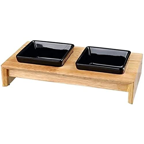 Trixie Set d'Ecuelle pour Chien Noir 28 × 5 × 15 cm 2 × 0,2 L