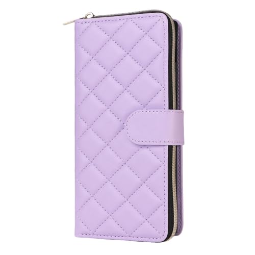 Étui portefeuille avec fermeture éclair pour Samsung S22 Plus et S24 Ultra