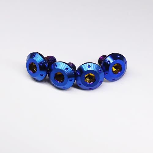 Generic Titanium M4 Replacement Parts Screw Set Motorcycle Helmet Accessories for X14 X15 (Neochrome)