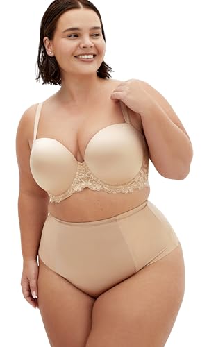 City Chic Women's Plus Size Bra - Smooth & Chic Multiway, 40H Latte