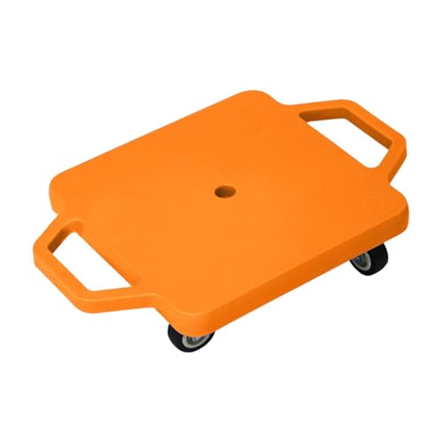 POGHYD Patinete de interior con asas, equipo de juego portátil cuadrado con ruedas, patinete con asiento for actividades en interiores y exteriores.(Orange)