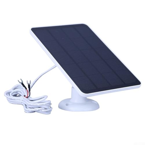 Eawfgtuw Cargador de panel solar de 4 W con cable de 3 m y soporte ajustable, diseño de PET monocristalino, compatible con timbre de video Ring de 2ª generación/3/3 Plus/4 para (blanco)
