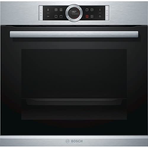 Bosch HBG632TS1 Serie 8 Einbau-Backofen, 60 x 60 cm, Made in Germany, 4D Heißluft Backen auf 4 Ebenen, TFT-Touchdisplay…