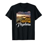 Tienda de souvenirs de Madeira Portugal Retro Camiseta Unisex Adultos Black S Manga de doble puntada Jersey Regular fit Pull on Sólido Pequeño EU 15-15.5