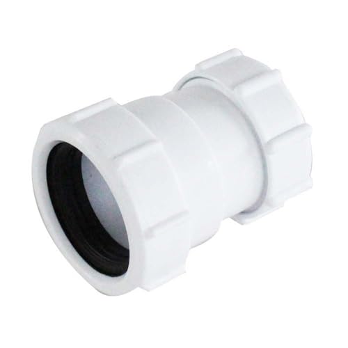 Rohrverlängerungsanschluss, 40 mm Buchse auf 32 mm Buchse, Reduzierstück, gerades Rohrreduzierstück, Ablaufabfalle, Rohrverlängerungsverbinder