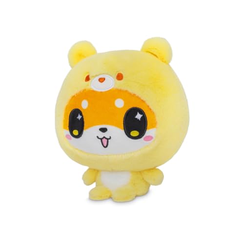 TeeTurtle Shiba Inu Plush Toy - 5-Inch Pineapple Cake Scented