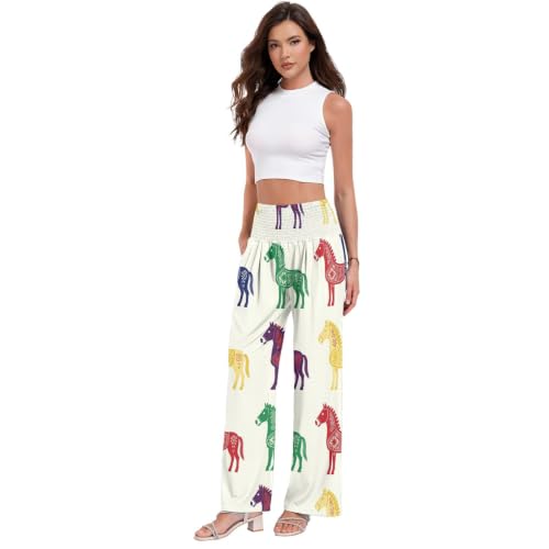 Palazzos pantalon fluide non encombrant et léger Dala Rainbow