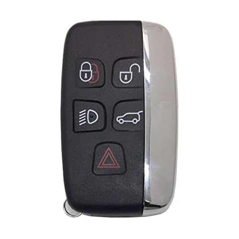 Kelay 5 Button Range Rover Key Cover Fob Replacement for Range Rover Sport/Evoque/L-and Rover Discovery 4 / Freelander Remote Car Key Fob Case Cover