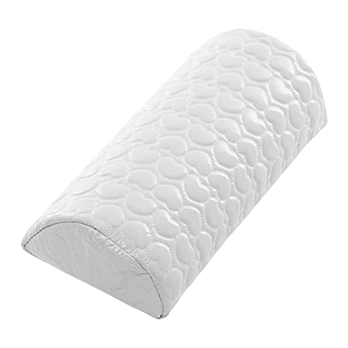 Milageto Soporte para Herramientas de Manicura con Reposabrazos para Uñas de Media, Accesorio Profesional Suave, Cojín, Reposabrazos, Almohada de Mano, Blanco