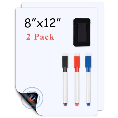 Comparison: Best Magnetic Whiteboard For Fridge 9 LYZZXI Magnetic Fridge White Board Paper, 8" x 12" 2 Pack Small Dry Erase Board Sheet for Organizer and Planner, Kitchen Refrigerator Whiteboard for Family to-do List, Includes Markers and Eraser