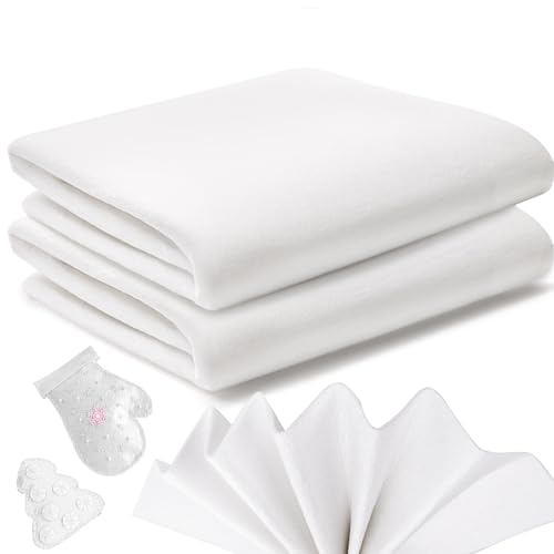 YOUEON 2 Pcs Large White Felt Fabric for Crafts 36"x72",