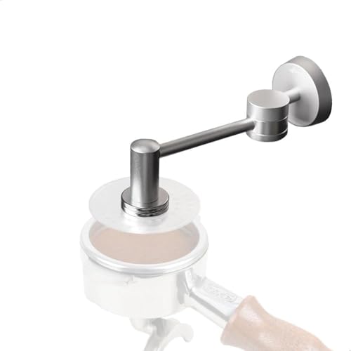 watchget Magnetic Bracket for Puck Screen, Aluminum Alloy Espresso Shower Screen Holder Rack, Automatic Adsorption for Puck Screens, Compatible with Most Reusable Coffee Filter, Silver
