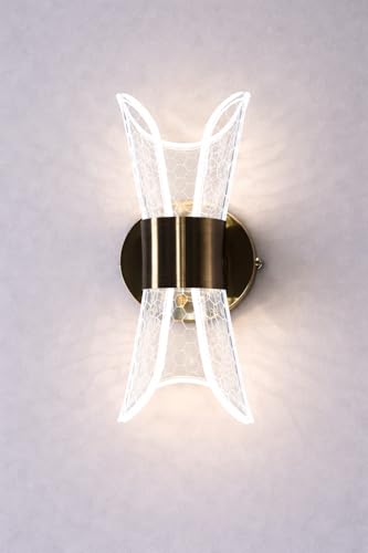 Image of blissbells Crystal Wall Light, LED Decorative Sconce (Honeybee Print Hourglass Sconce)