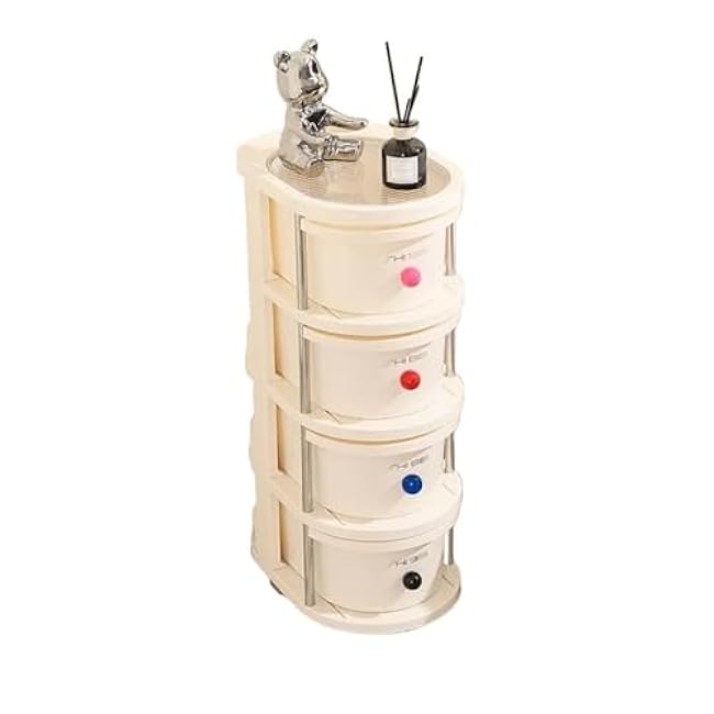 ´¢Îï³µ Aesthetic Utility Cart with Removable Baskets - Modern Kitchen Grocery Storage Trolley, Mobile Organizer with Wheels for Living Room, Bathroom, Muebles para Cocina(4 Cream)-a0iMYcPZ