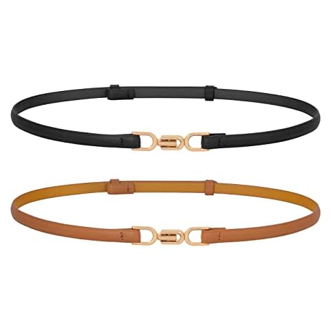 WERFORU Adjustable Skinny Leather Belts Set Cover
