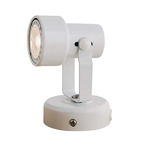 King Sha Multi Purpose Spotlight Desk Wall Mount Accent Lamp With Plug In Cord White Finish #TOP3
