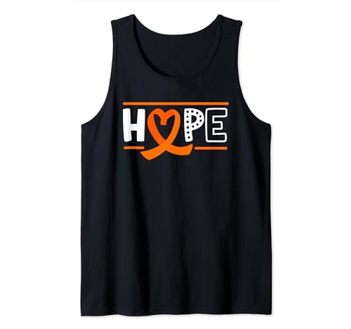 Hope Leucemia Awareness Familia Orange Ribbon Cáncer de sangre Camiseta sin Mangas