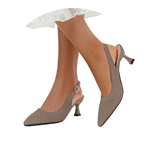 Escarpins à talons hauts bout pointu et sangle de talon élégants pour femme