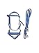 pony bitless bridle horse tack side pull hackamore royal blue