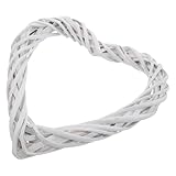 Structure stable : fabriquée en rotin résistant à la déformation et à la décoloration, cette couronne garantit une beauté sans nécessiter d'entretien constant ni de remplacement. couronne en vigne, couronne en forme de cœur