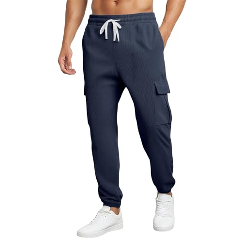 Pantalon de travail cargo homme à cordon coupe décontractée