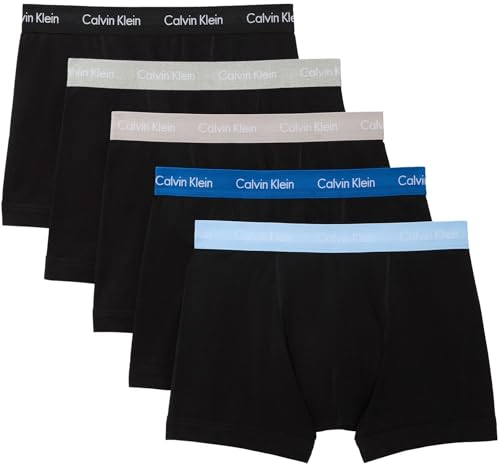 Calvin Klein Men Trunk 5pk Blue (BLK W Classic Blue WB/BLK W PORPOI) M