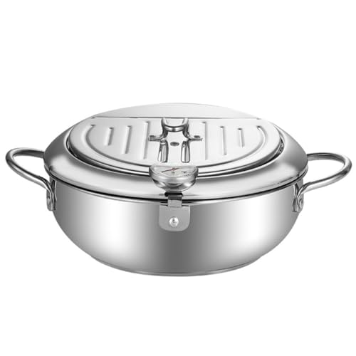 FONDOTIN Deep Fryer Pot Pot for Shrimp Deep Fryer with Oil Filtration Versatile Cooking for Home Office and Restaurants