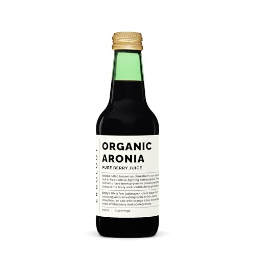 Jus d'Aronia Bio 250ml - 100% Aronia - Riche en Anthocyanes - Pour une Belle Peau