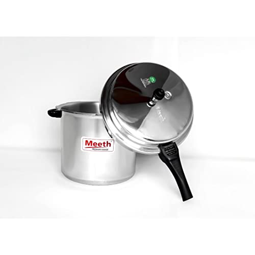 Image of Meeth Aluminium 12 Litres Capacity Pressure-Cooker With Outer Lid (Silver)